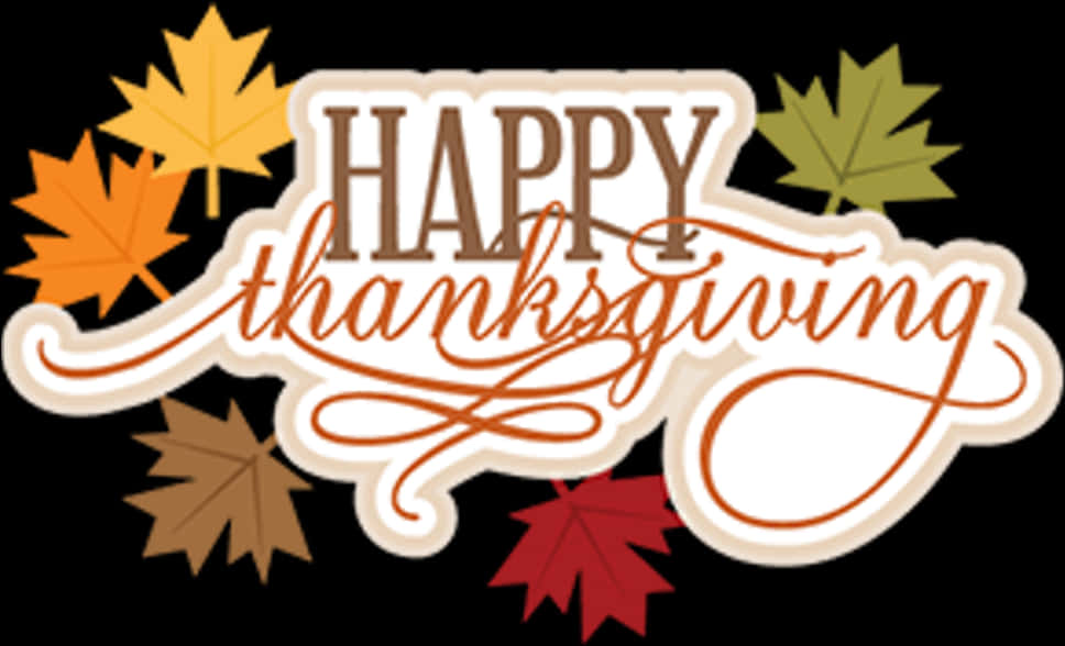 Happy Thanksgiving Greeting Graphic PNG with transparent background
