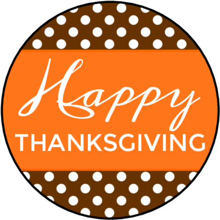 Happy Thanksgiving Polka Dot Design