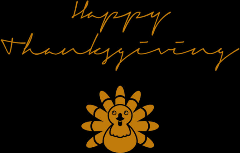 Happy Thanksgiving Turkey Illustration PNG with transparent background
