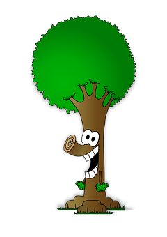 Happy Tree Cartoon Character