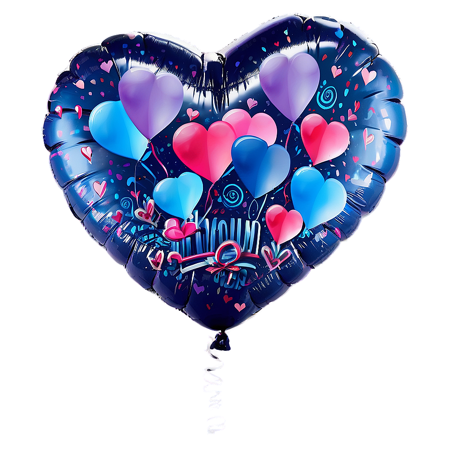 Happy Valentines Day Balloons PNG kjp PNG with transparent background