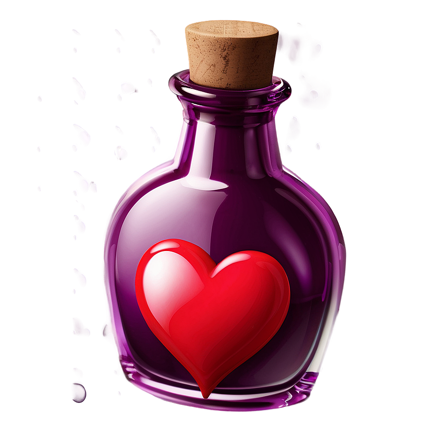 Happy Valentines Love Potion Bottle PNG 86 PNG with transparent background