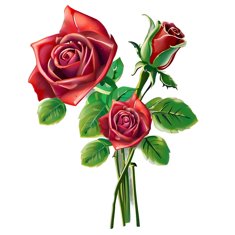 Happy Valentines Roses Bouquet Png 41