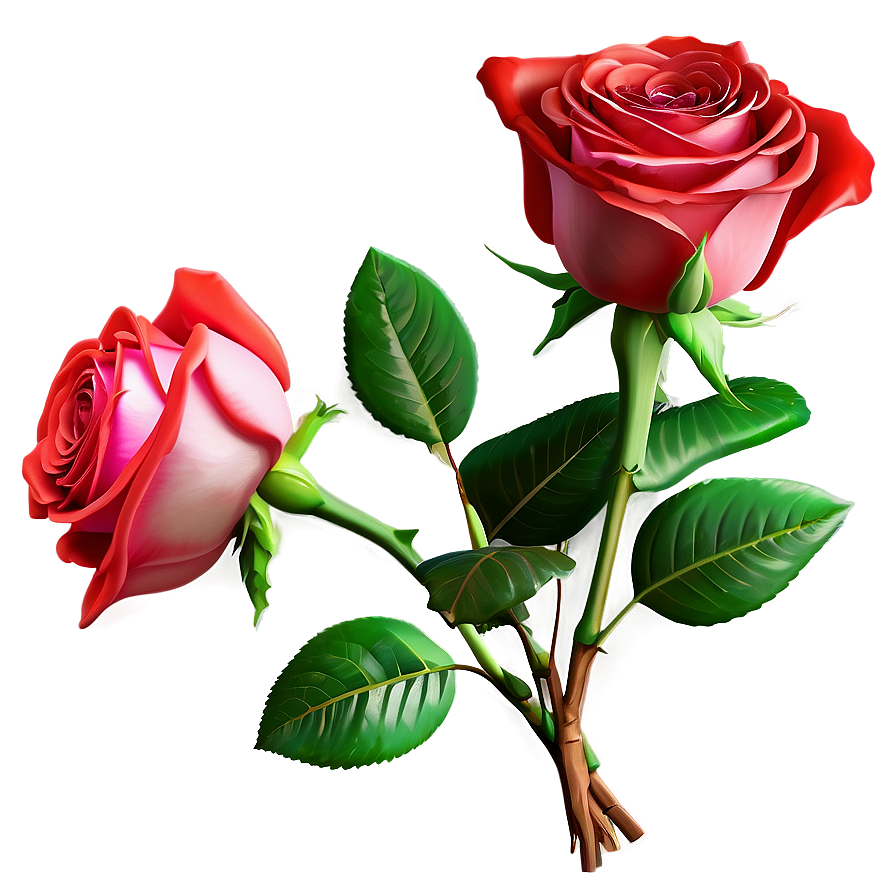 Happy Valentines Roses Bouquet PNG lig PNG with transparent background