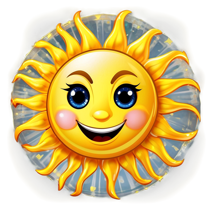 Happy Yellow Cartoon Sun Png Yvh96