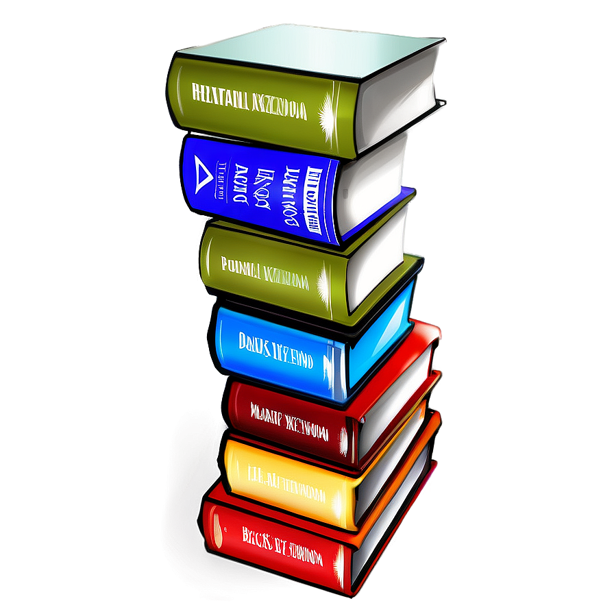 Hardcover Books Stack Png 05252024