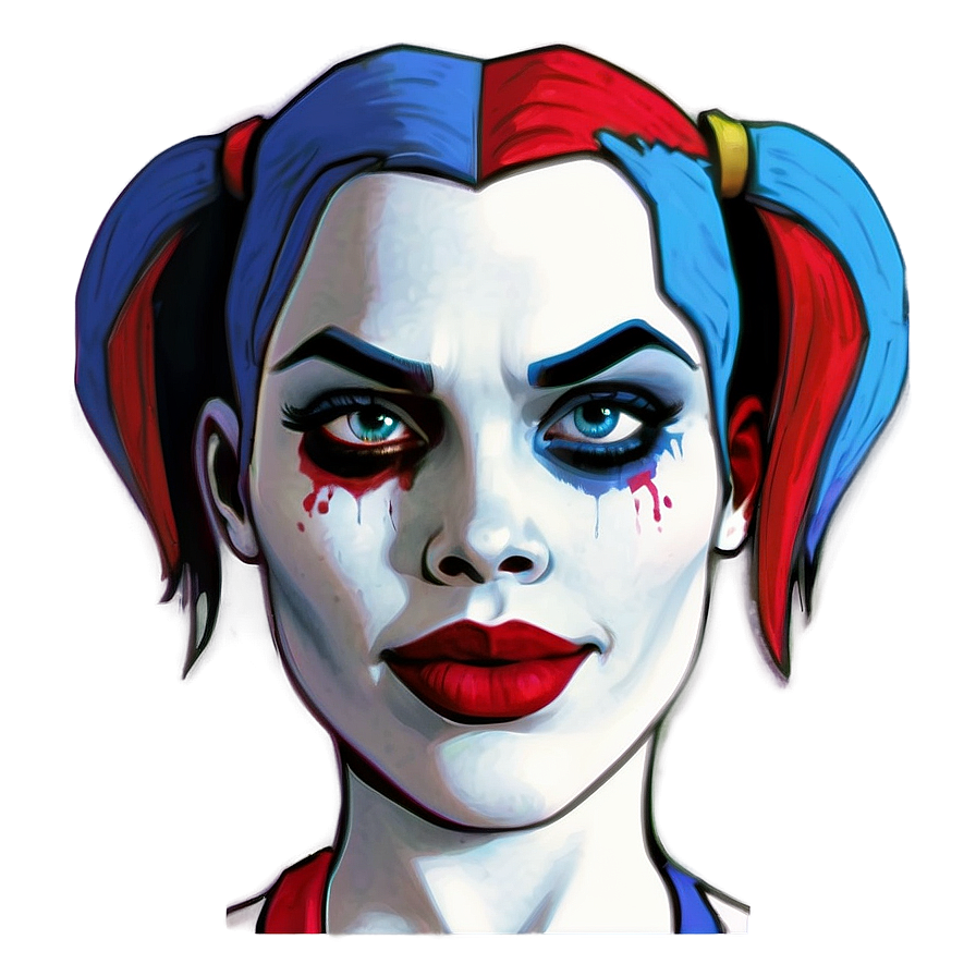 Harley Quinn Cartoon Style PNG 8 PNG with transparent background