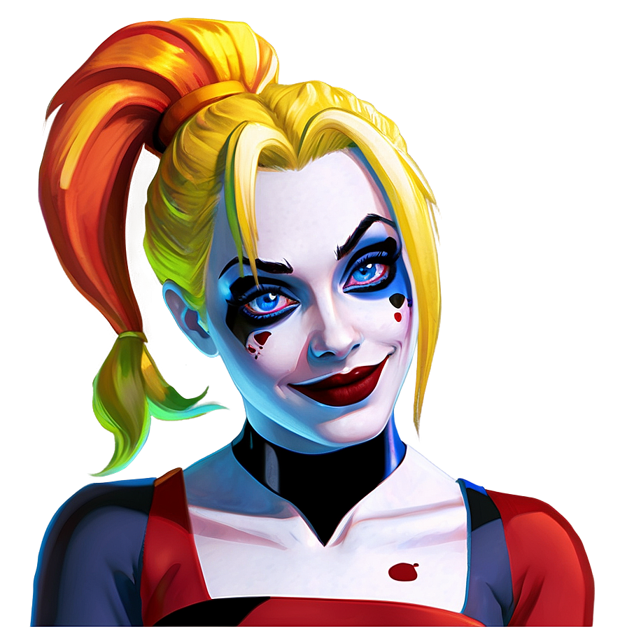 Harley Quinn Cartoon Style Png Xxo32