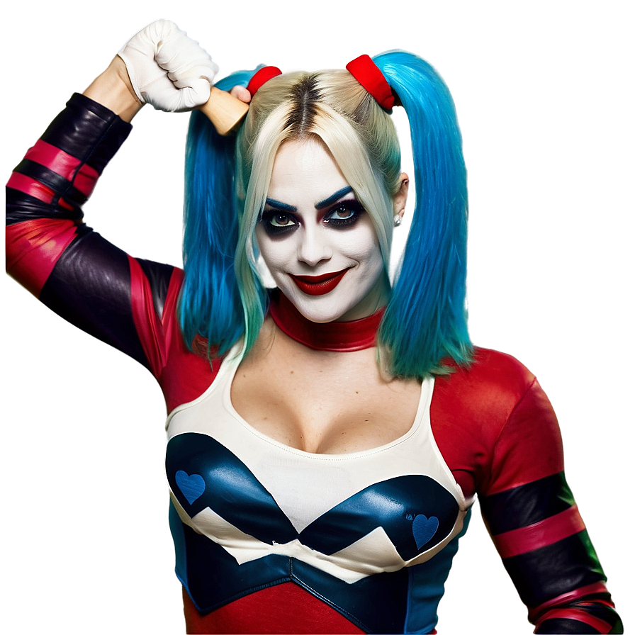 Harley Quinn Hammer Pose PNG svv38 PNG with transparent background