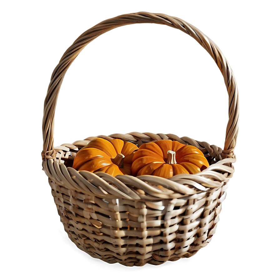 Harvest Pumpkin Basket Png Xad