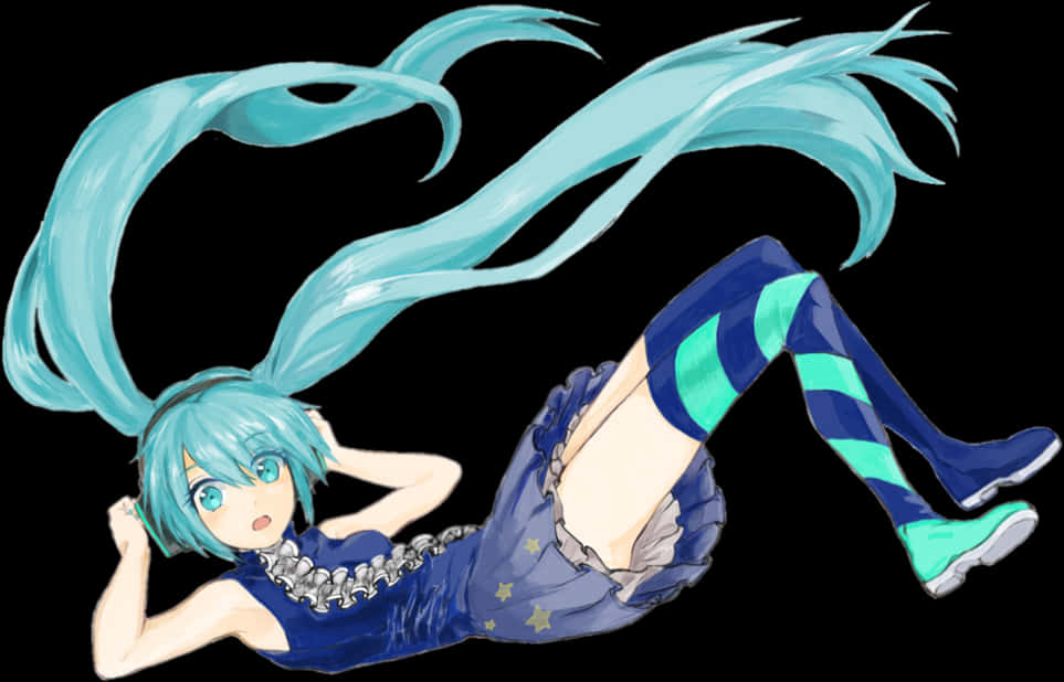 Hatsune Miku Floating Illustration