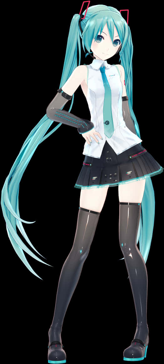 Hatsune Miku V4x Mmd Model, HD Png Download PNG with transparent background