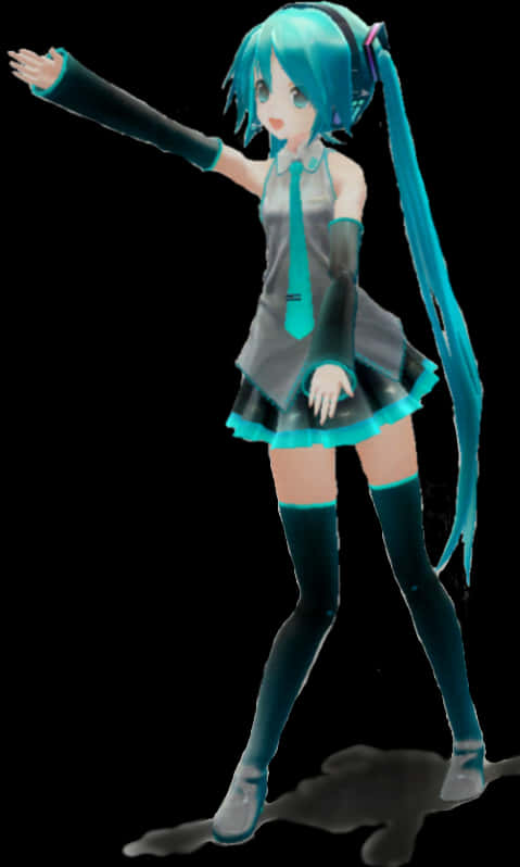 Hatsune Miku Vocaloid Character Pose