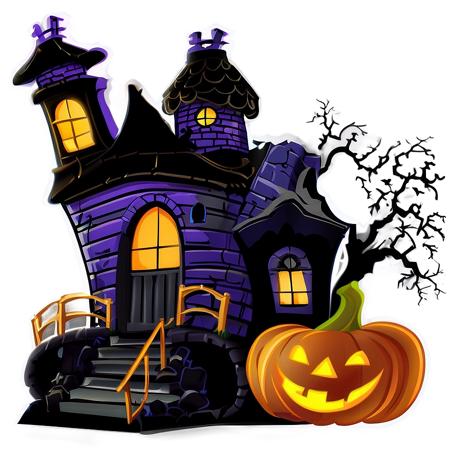 Haunted House Halloween Party Png Bhw92