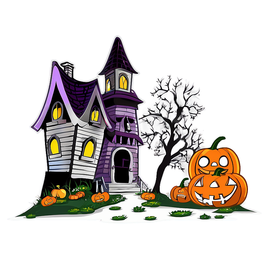 Haunted House Halloween PNG 04292024 PNG with transparent background