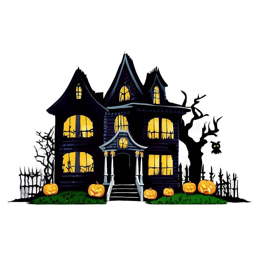 Haunted House Halloween PNG 04292024 PNG with transparent background