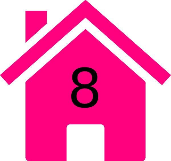 Eight Pink House Svg Clip Arts - Pink House Clipart, HD Png Download PNG image with a transparent background, free high-resolution download