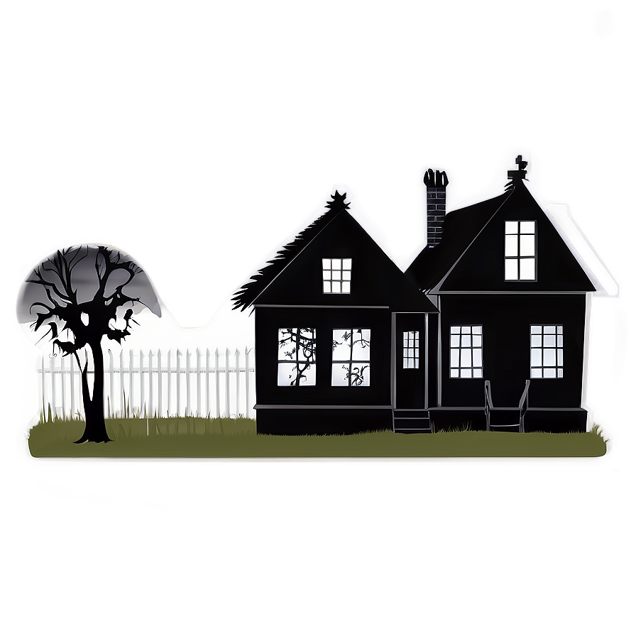 Haunted House Silhouette Png 33