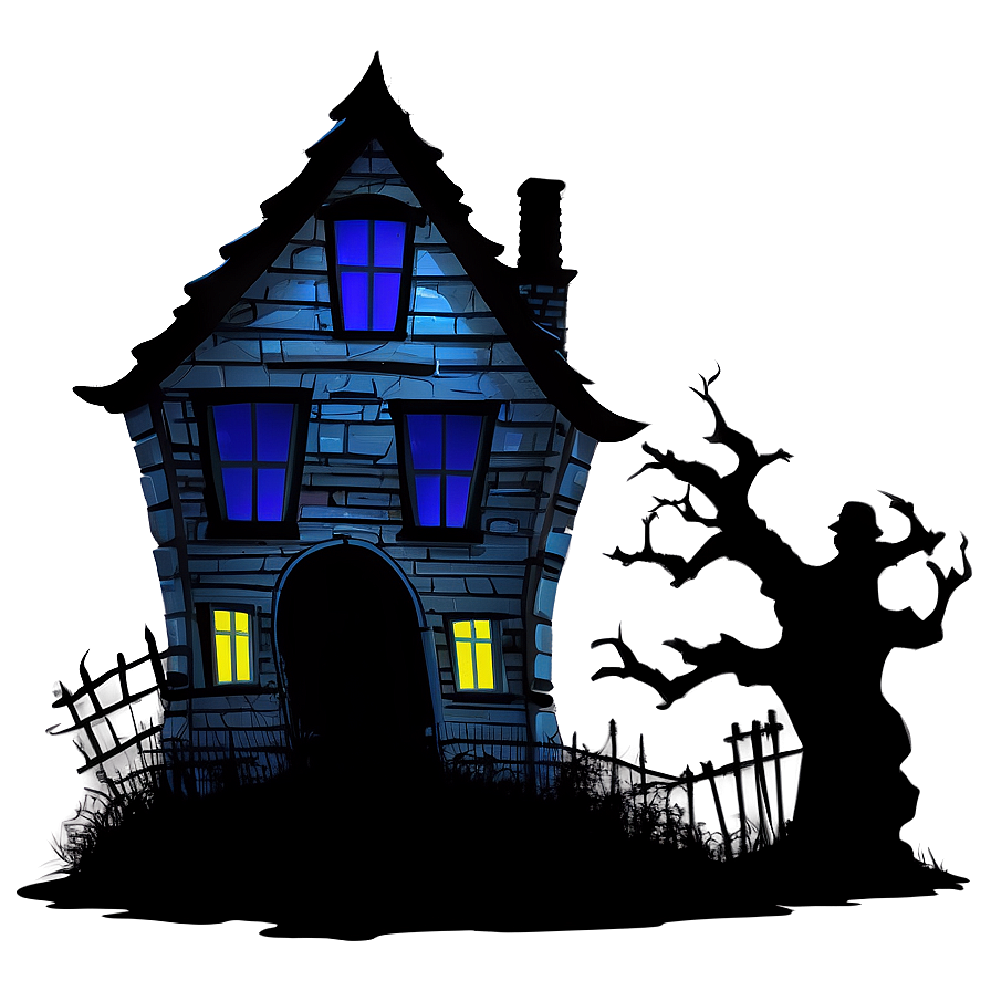Haunted House Silhouette PNG ote19 PNG with transparent background
