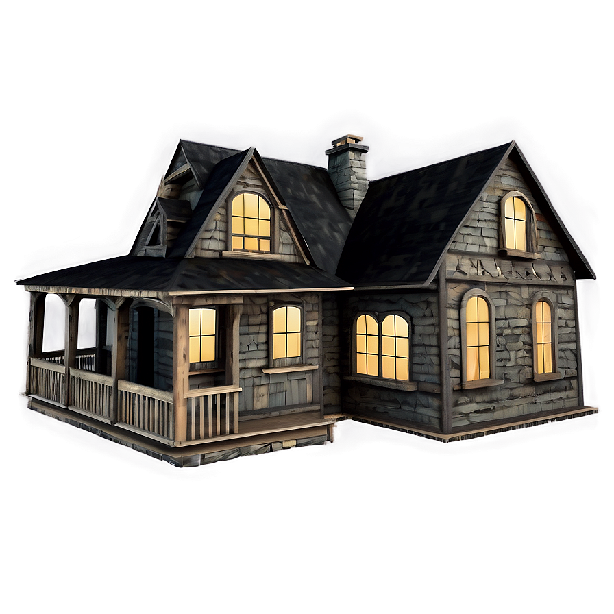 Haunted House With Bats Png 05242024