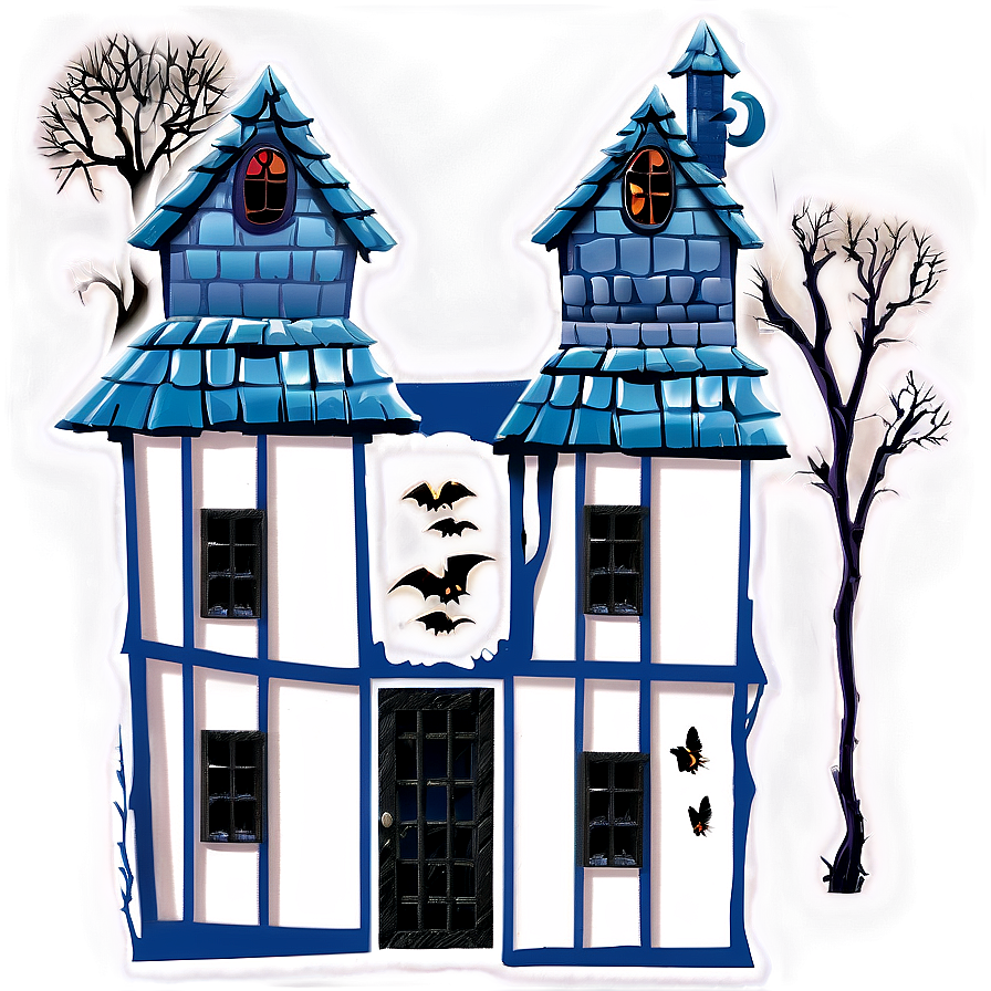 Haunted House With Broken Windows Png Gpc