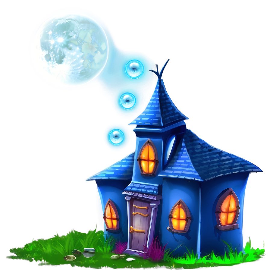 Haunted House With Mystic Orbs Png Ycq63