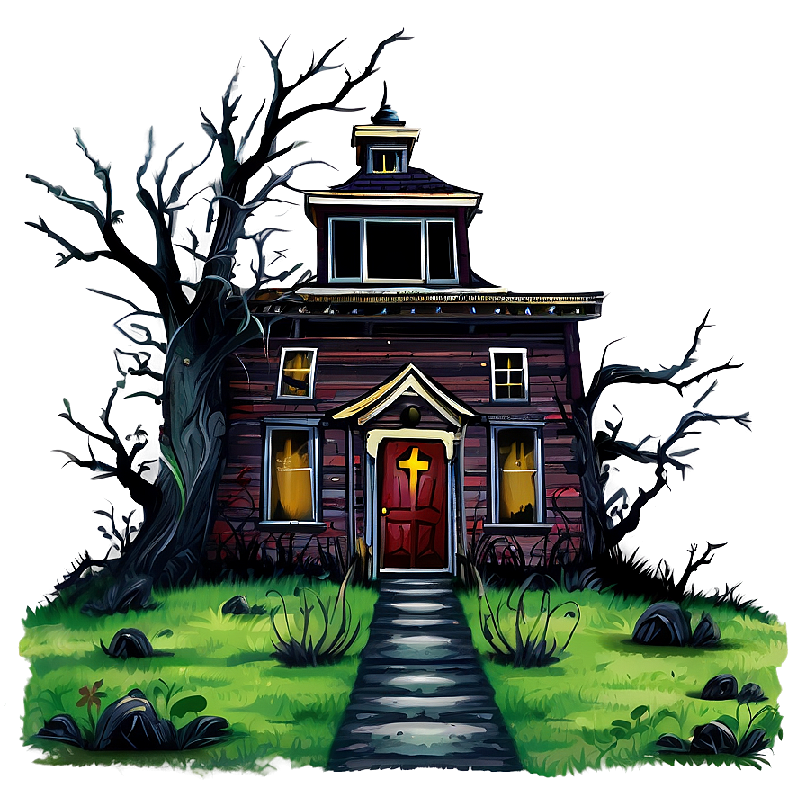 Haunted House With Spiders Png Wxq9