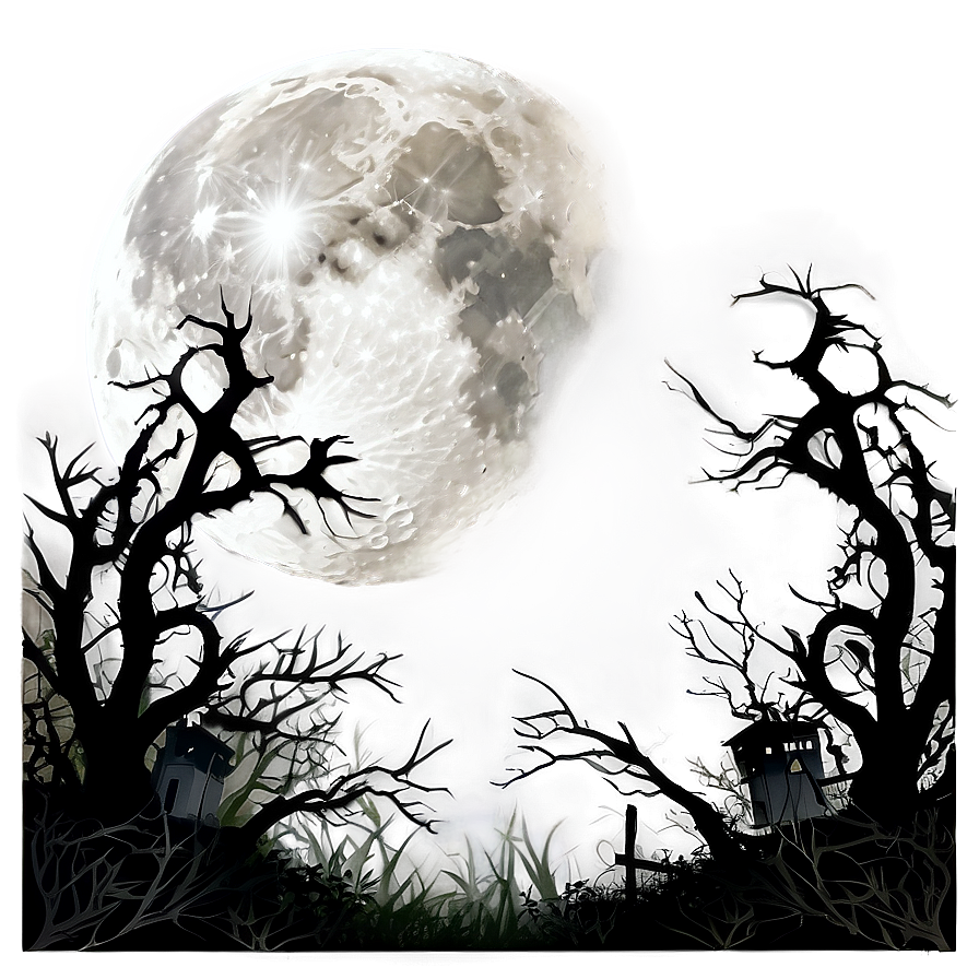 Haunted Moonlit Night Png 32