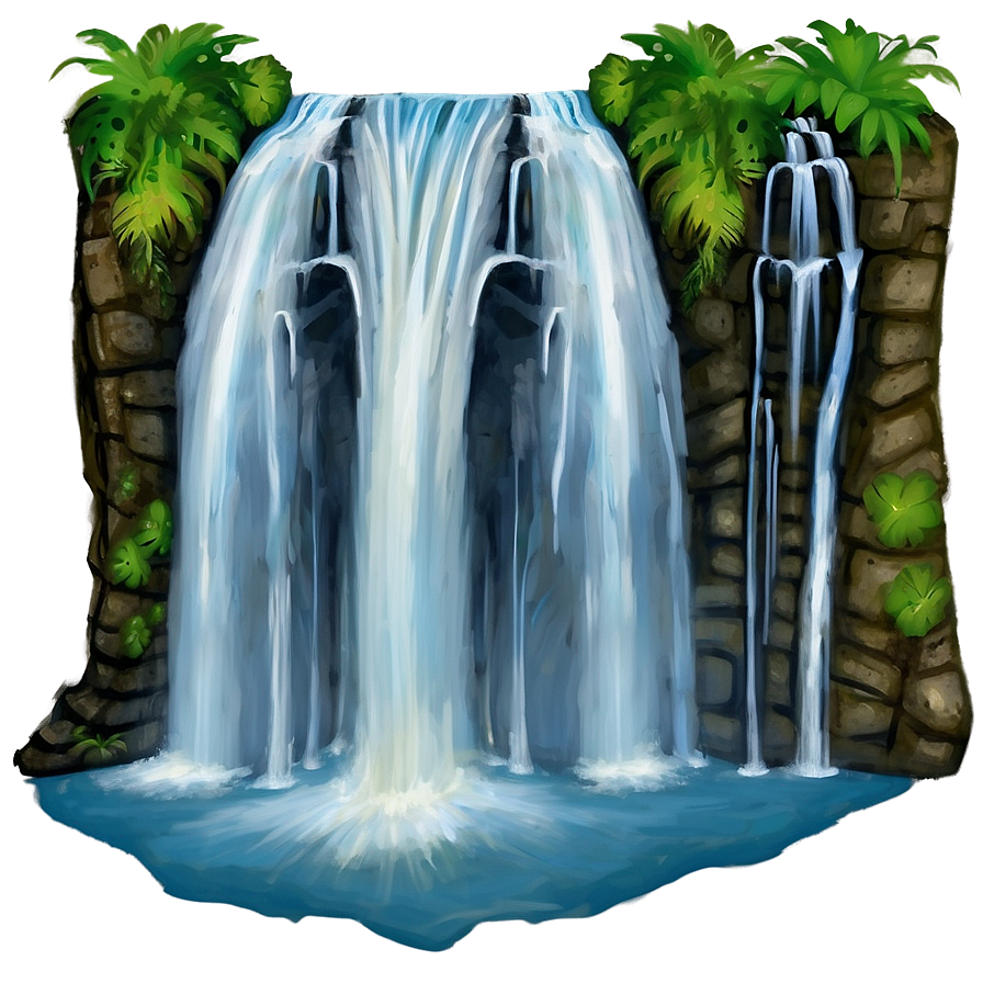 Hawaiian Islands Majestic Waterfalls Png Gdd