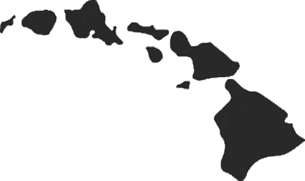 Hawaiian Islands Silhouette PNG with transparent background