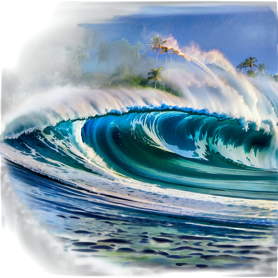 Hawaiian Islands Surfing Waves Png 94