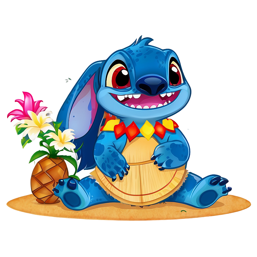 Hawaiian Luau Lilo and Stitch PNG 7 PNG with transparent background