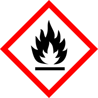 Hazard Diamond Flammable Symbol PNG image with a transparent background, free high-resolution download