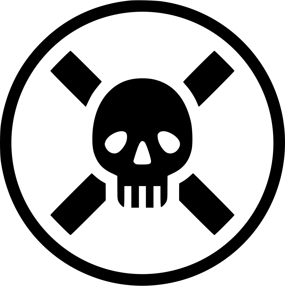 Hazard Symbol Skulland Crossbones