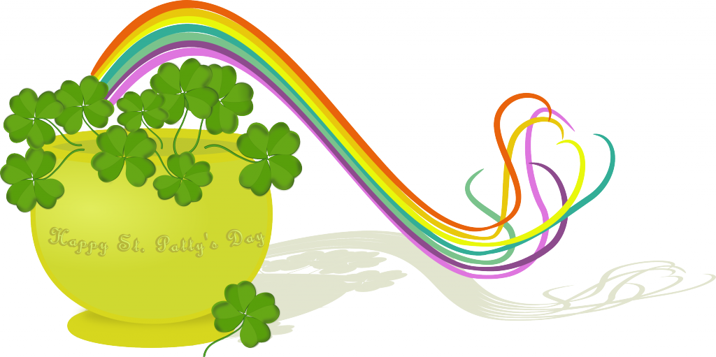 Hd Rainbow Clip St Patricks Day - March Rainbow Pot Of Gold, HD Png Download PNG with transparent background