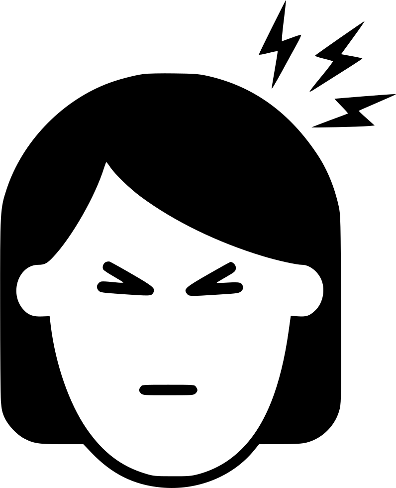 Headache Woman Line - Cartoon Fever Black And White, HD Png Download PNG with transparent background