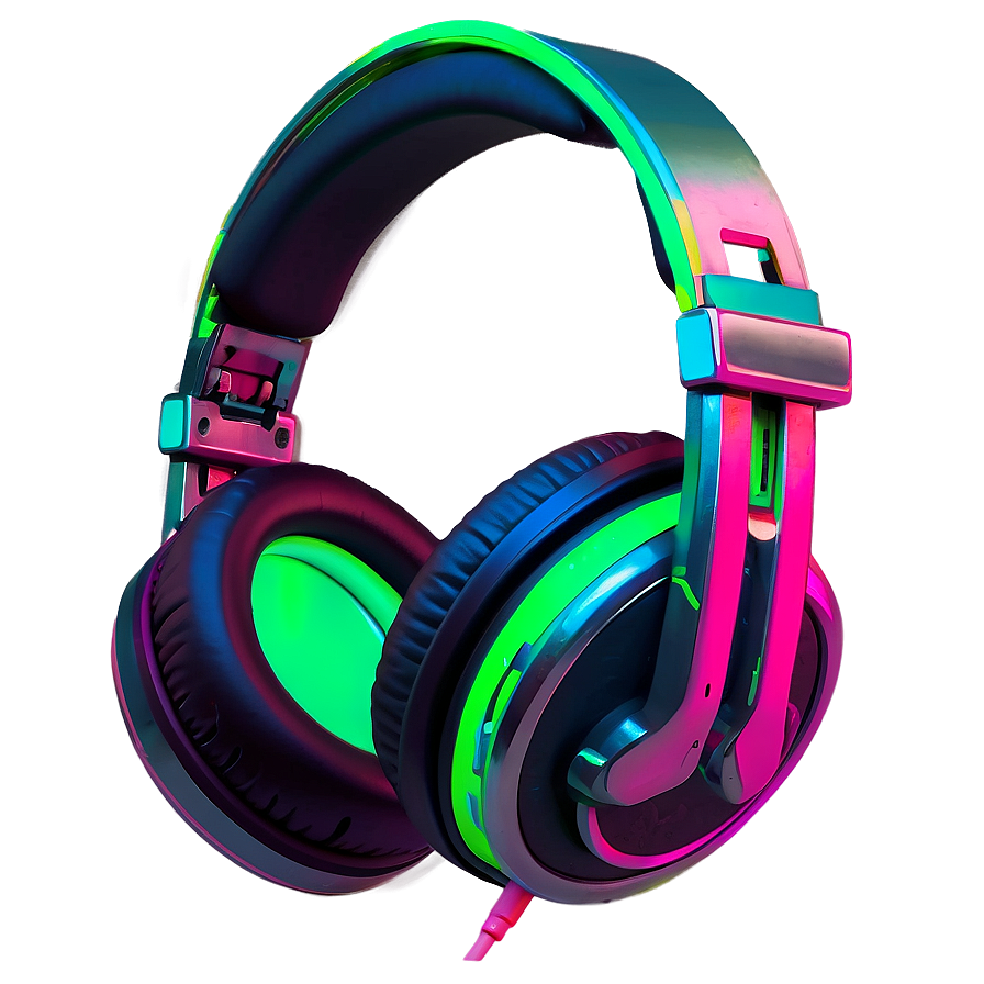 Headphones Green Neon Png 05042024