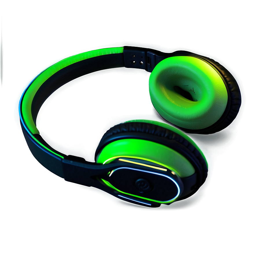 Headphones Green Neon Png Mbn