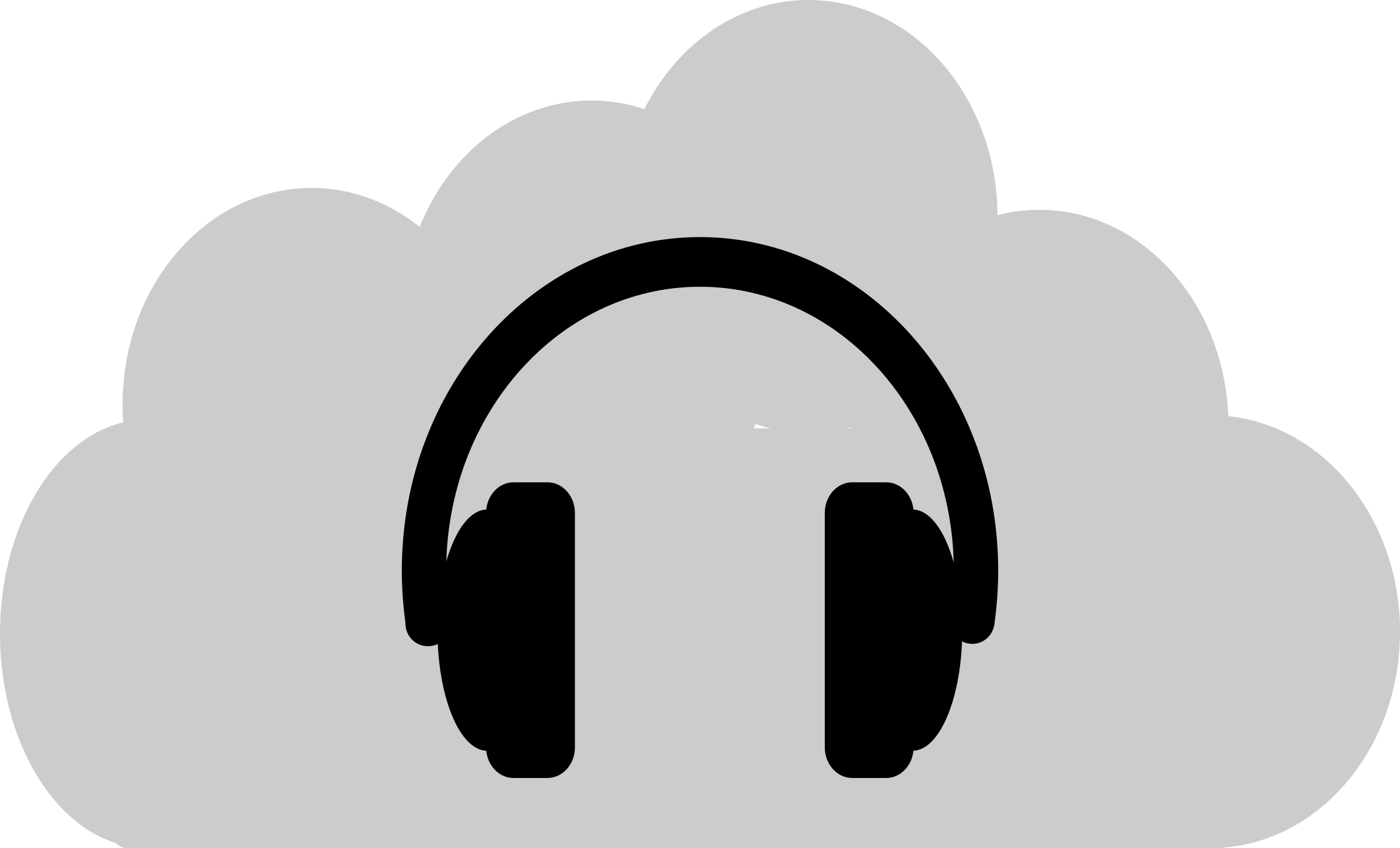 Headphones Icon Silhouette