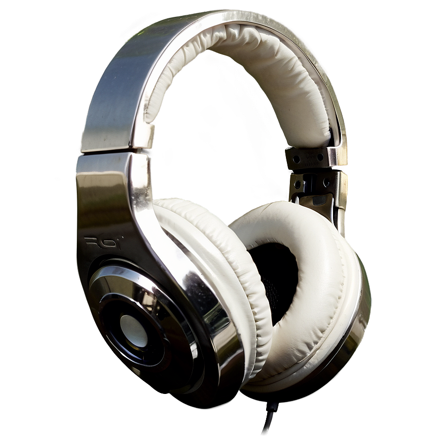 Headphones Silver Chrome Png Eoy58