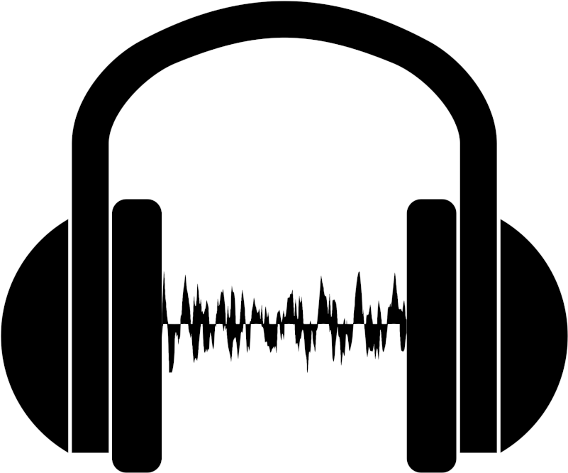 Headphones Soundwave Graphic PNG image with a transparent background, free high-resolution download