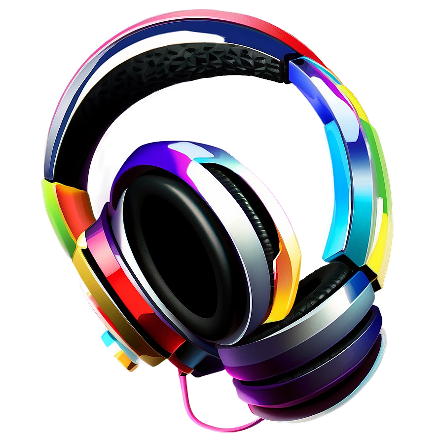 Headphones With Abstract Art Png Dop92