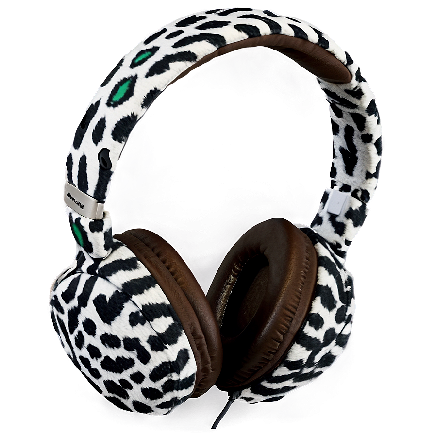 Headphones With Animal Print Png 29