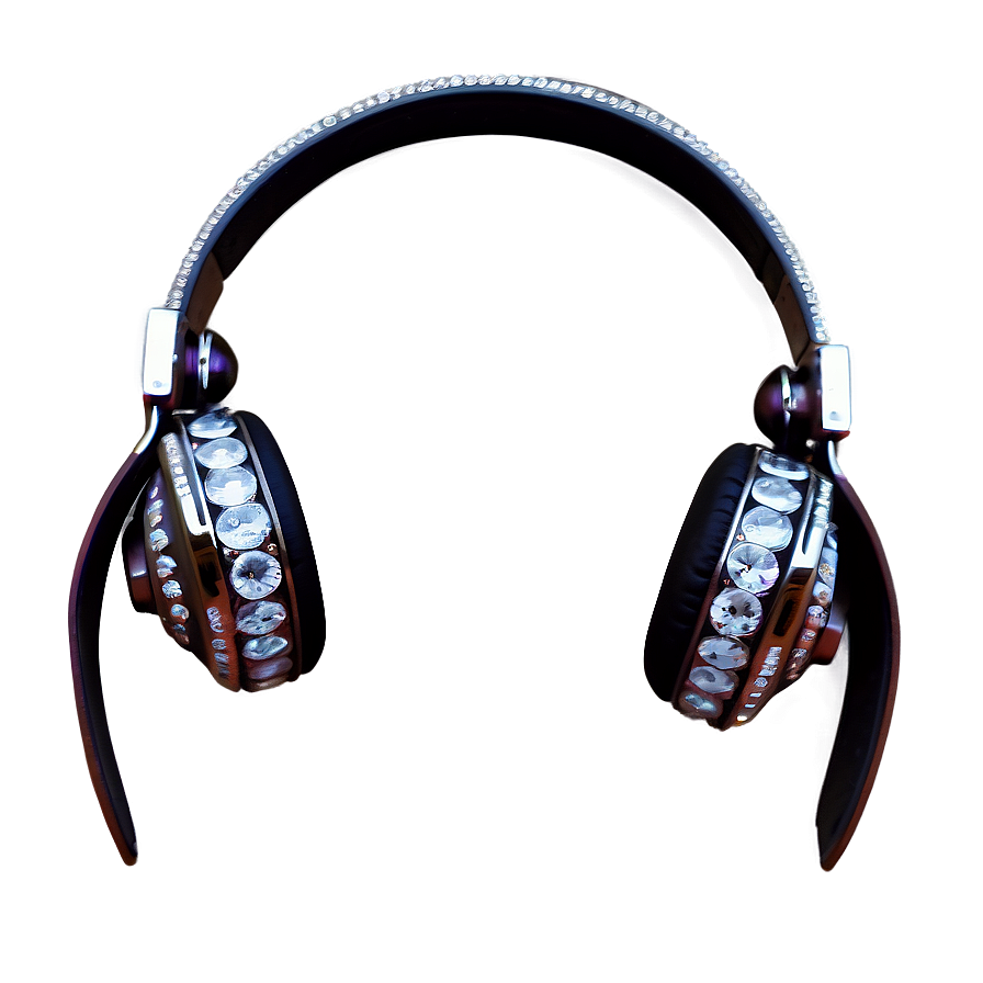 Headphones With Diamond Bling Png 05042024