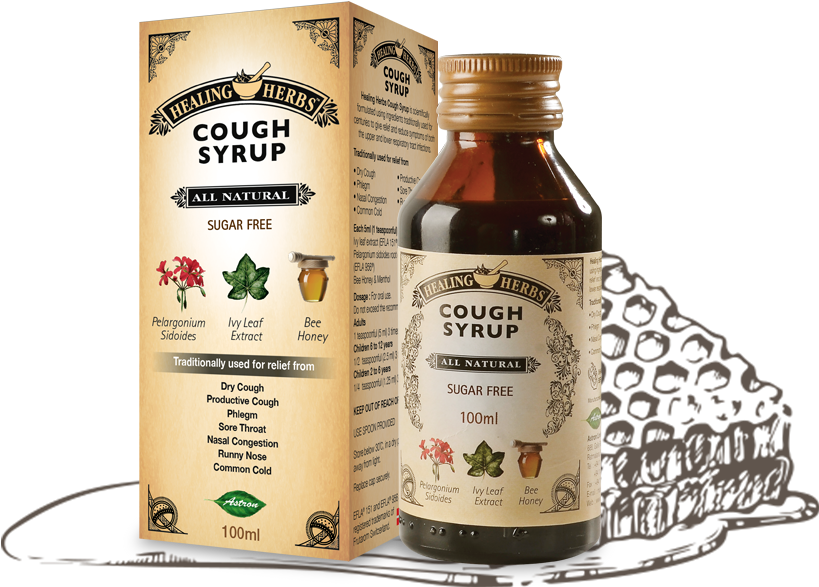 Healing Herbs Cough Syrup Packaging