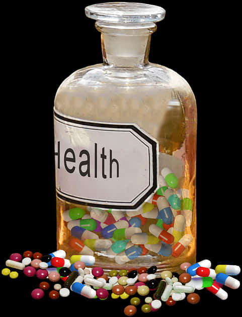 Health Potion Bottlewith Pills