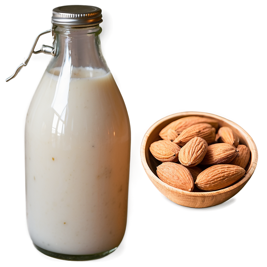 Healthy Almond Milk Recipe PNG mmc3 PNG with transparent background
