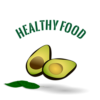 Healthy Avocado Graphic PNG with transparent background