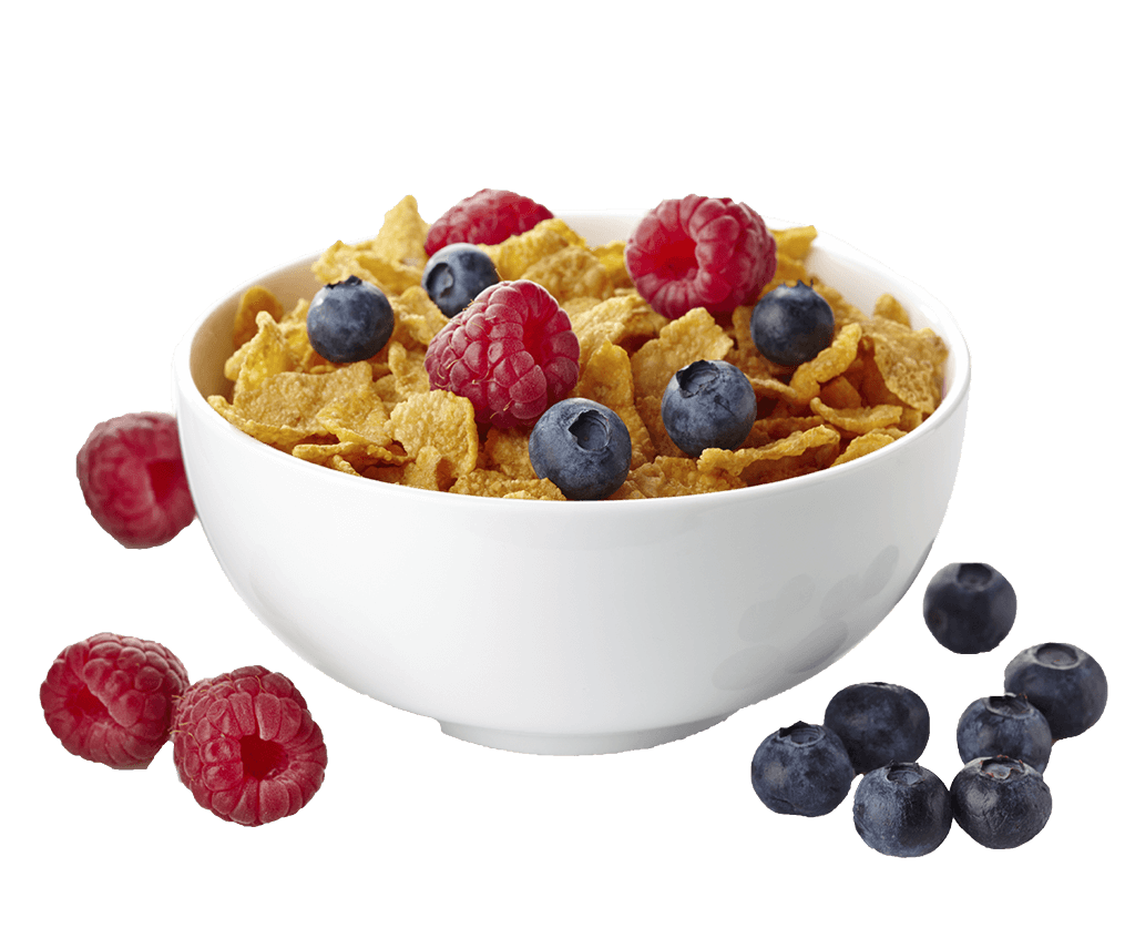 Healthy Breakfast Cerealwith Berries PNG with transparent background