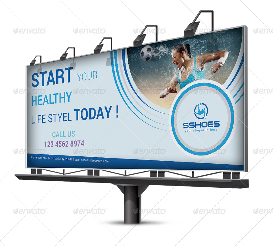 Healthy Lifestyle Billboard Mockup